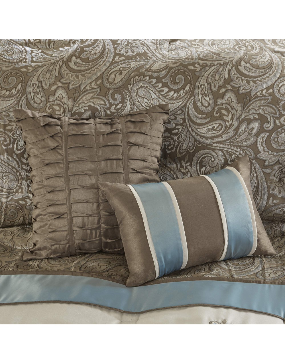 blue-brown-comforter-faux-silk-jacquard-bedding-set-5