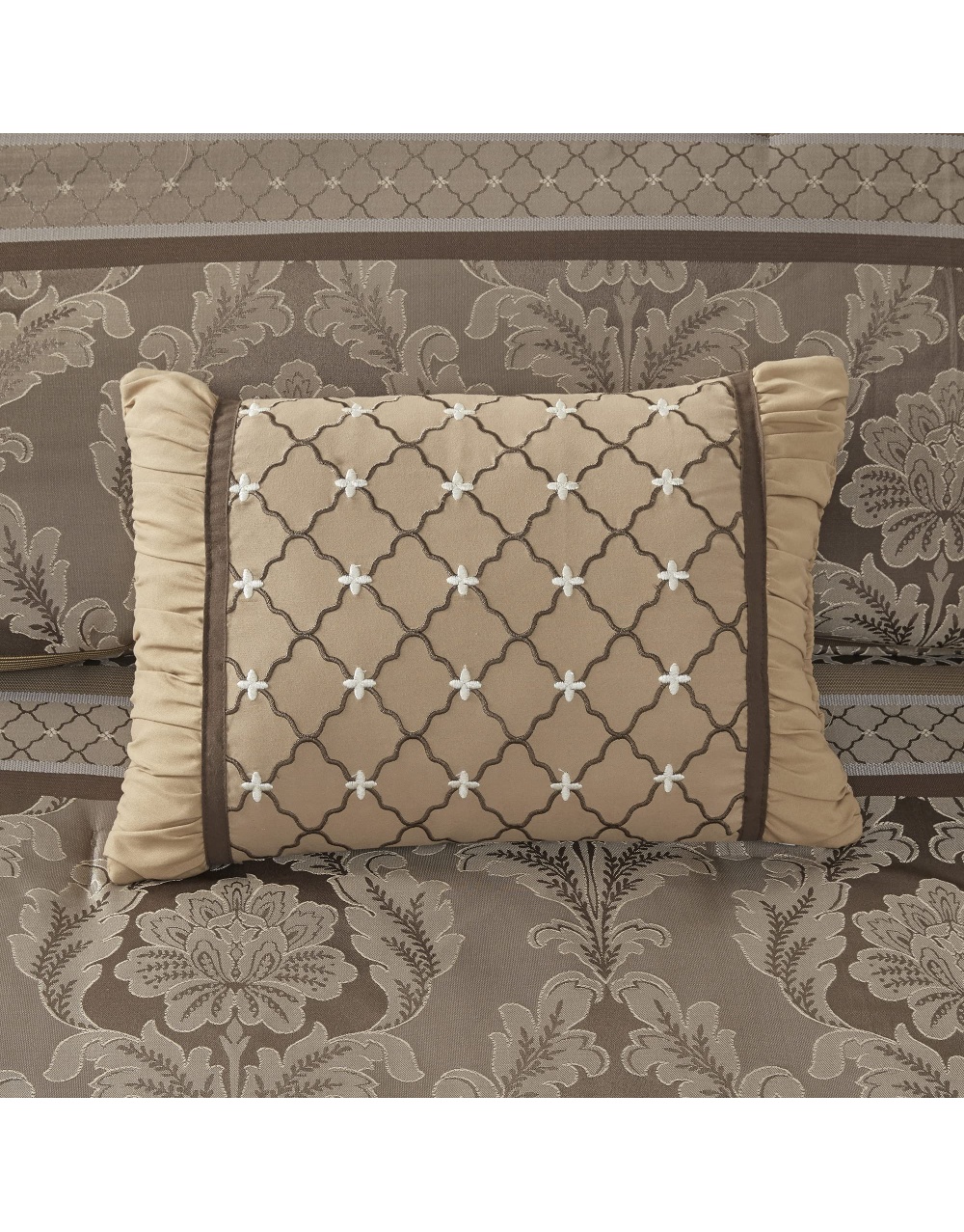 brown-gold-jaquard-damask-bedding-set-5