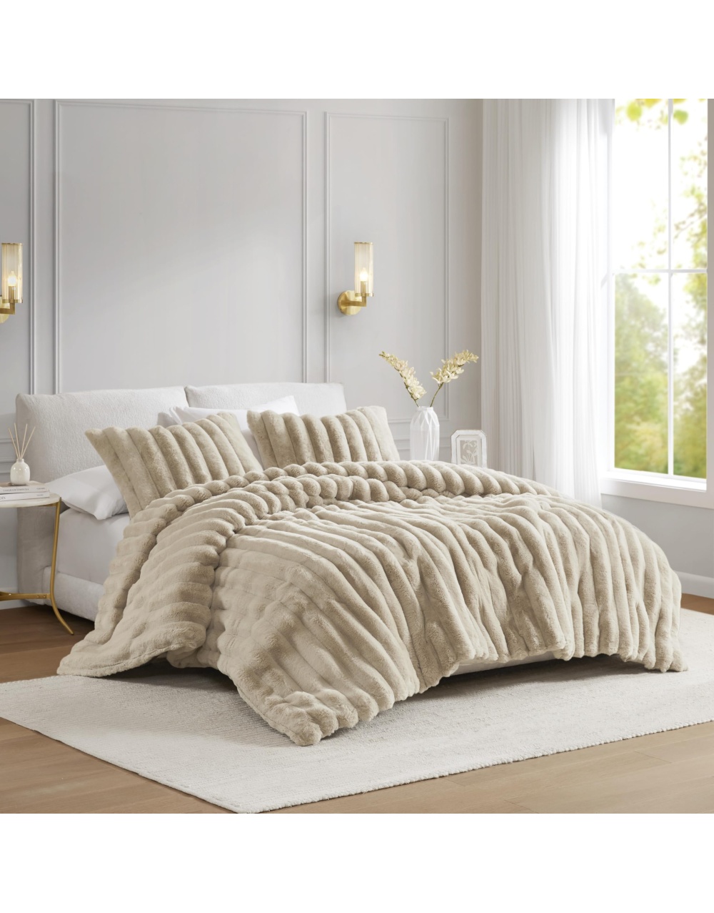 faux-fur-plush-taupe-bedding-comforter-set-1