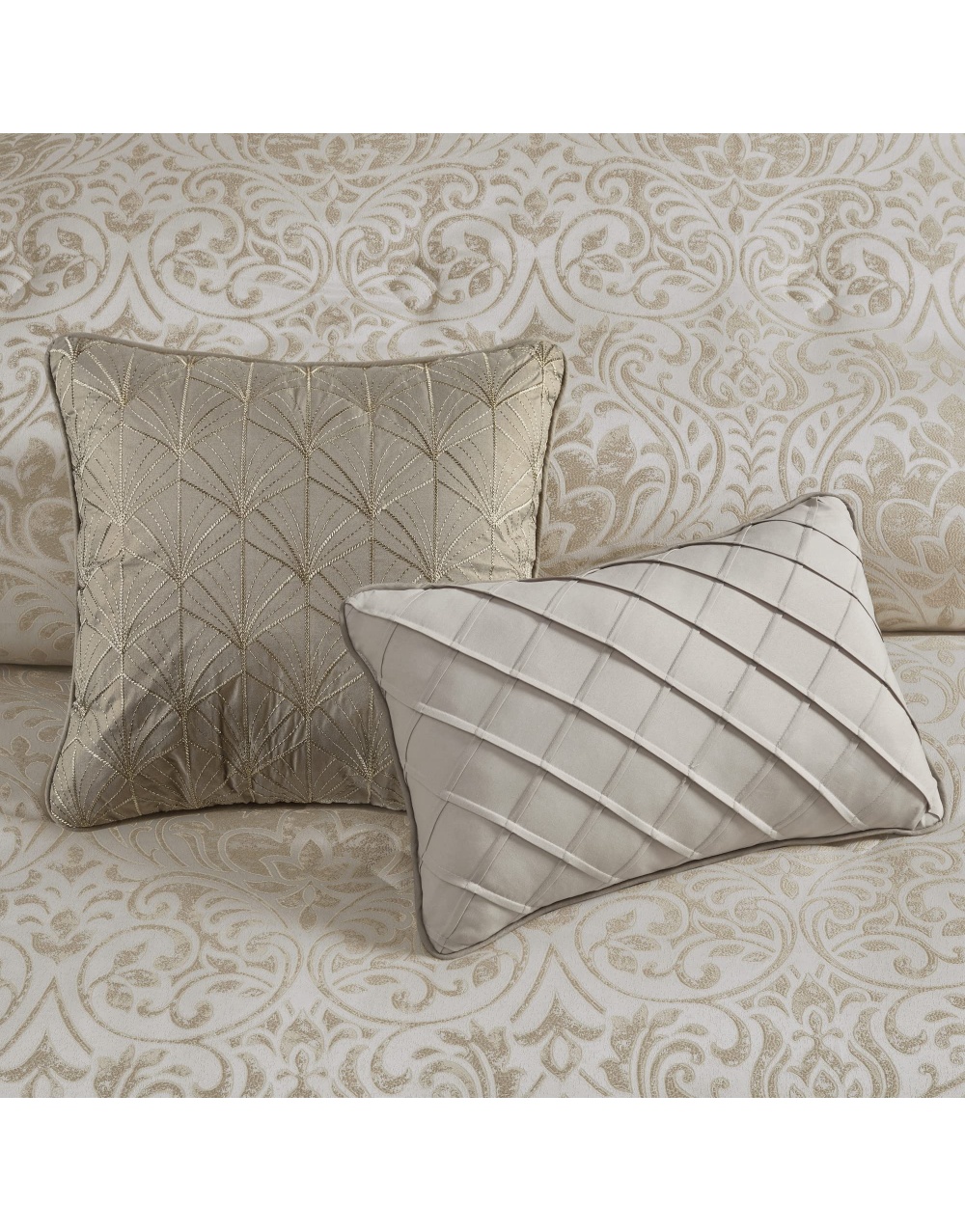 khaki-gold-metallic-jacquard-bedding-comforter-set-7