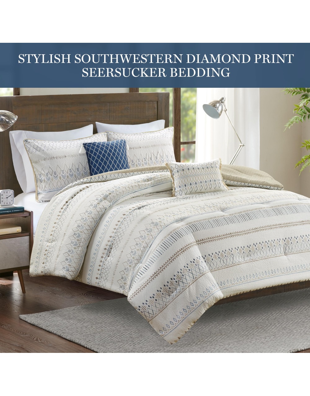 taupe-blue-seersucker-bedding-comforter-set-2