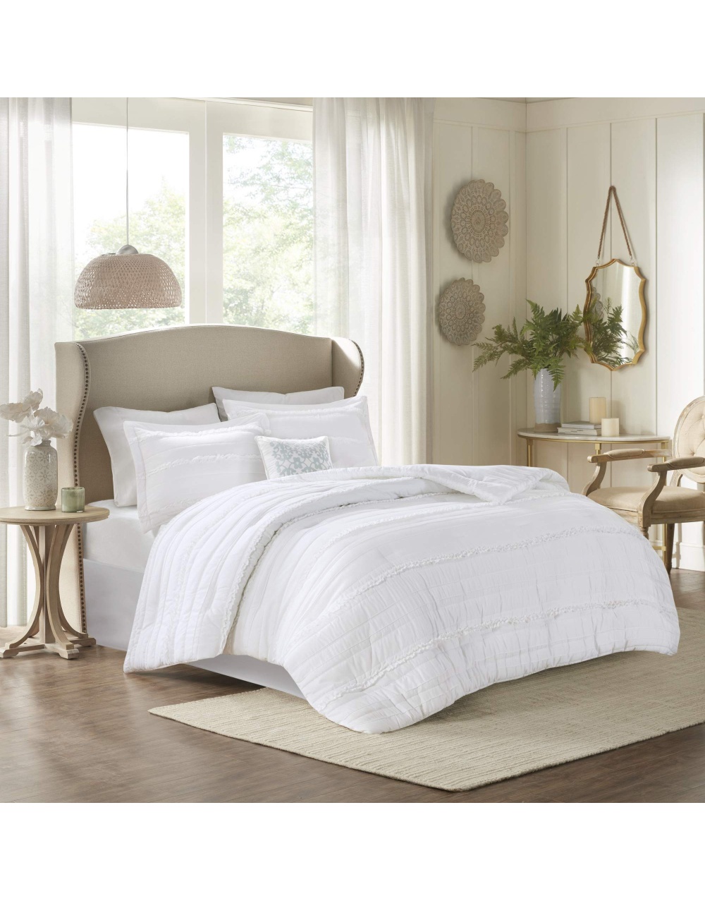 white-textured-bedding-comforter-set-1