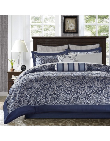 faux-silk-jacquard-bedding-set-navy-blue-6