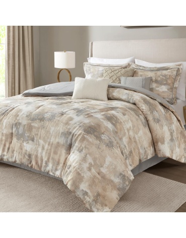 gray-abstract-print-fluffy-cotton-blend-bedding-set-1