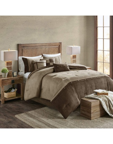 rustic-brown-faux-suede-bedding-set-1